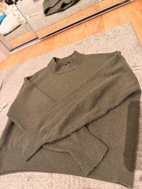 French Connection Olive Green Turtleneck Sweater